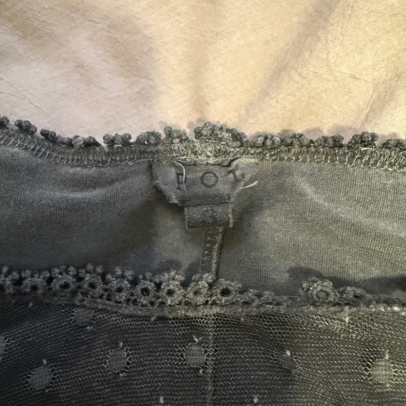 POL Gray Sheer Ruffle Blouse - Picture 5 of 6